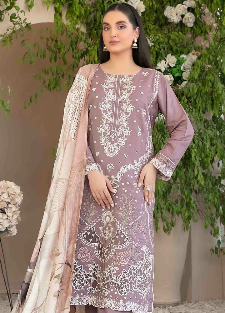Dorsa by Tawakkal Fabrics Embroidered Slub Suit Unstitched 3 Piece TWF24D D-3715 - Winter Collection