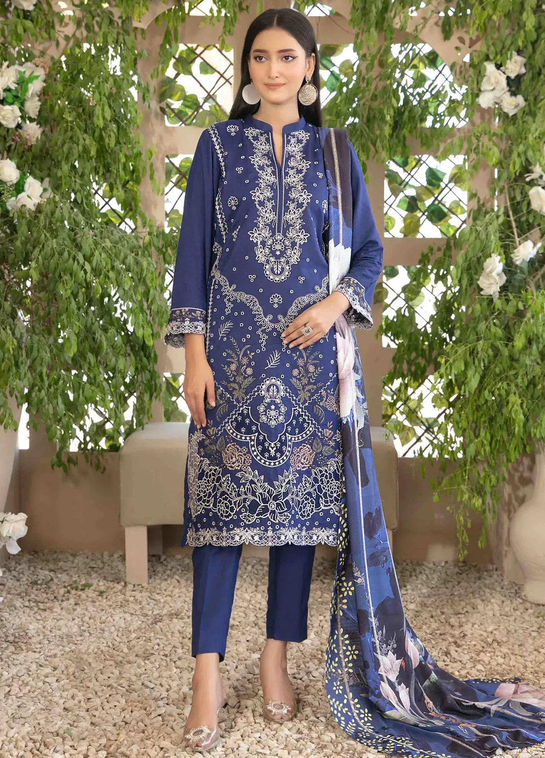 Dorsa by Tawakkal Fabrics Embroidered Slub Suit Unstitched 3 Piece TWF24D D-3716 - Winter Collection