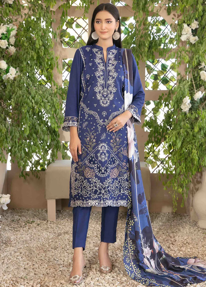 Dorsa by Tawakkal Fabrics Embroidered Slub Suit Unstitched 3 Piece TWF24D D-3716 - Winter Collection