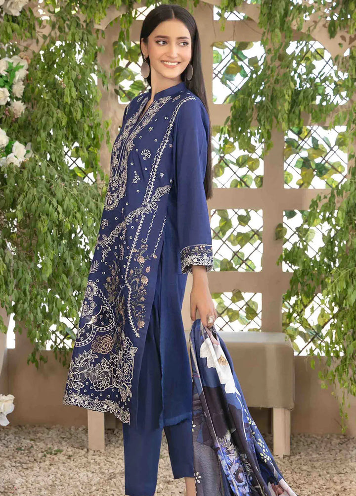 Dorsa by Tawakkal Fabrics Embroidered Slub Suit Unstitched 3 Piece TWF24D D-3716 - Winter Collection
