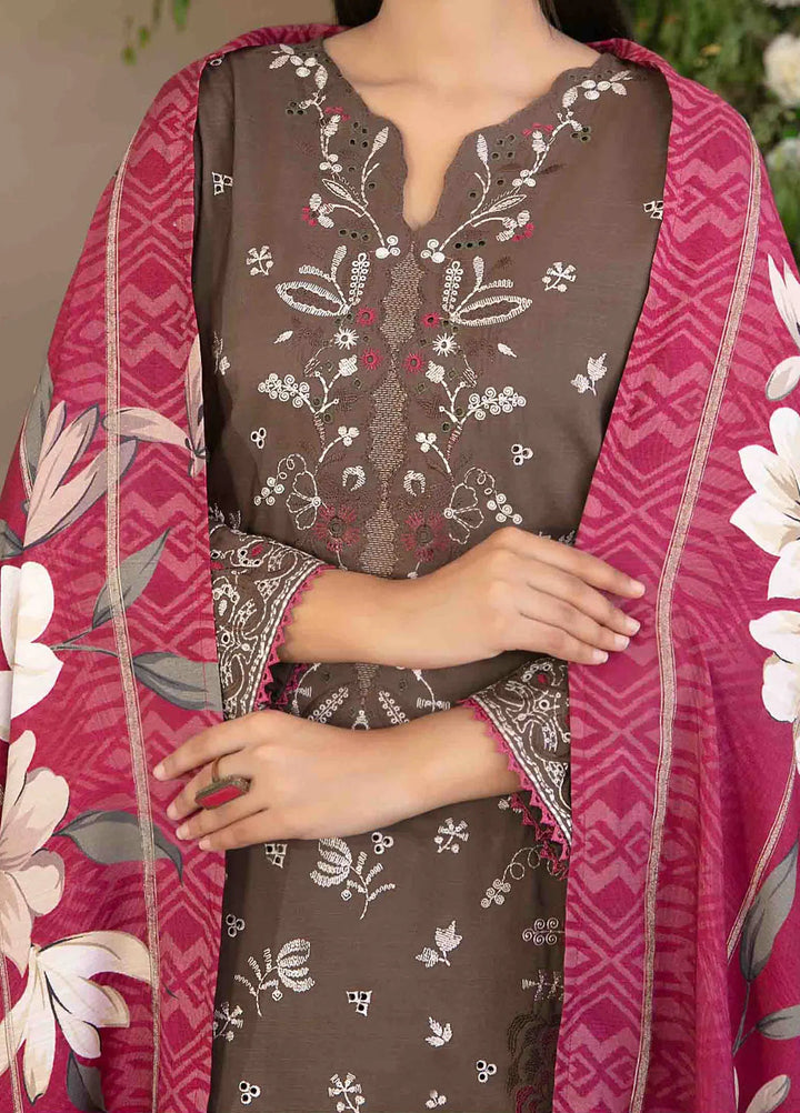 Dorsa by Tawakkal Fabrics Embroidered Slub Suit Unstitched 3 Piece TWF24D D-3717 - Winter Collection
