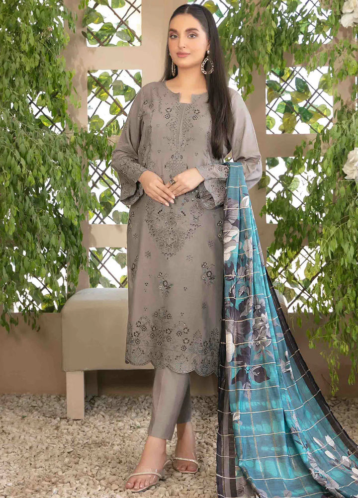 Dorsa by Tawakkal Fabrics Embroidered Slub Suit Unstitched 3 Piece TWF24D D-3720 - Winter Collection