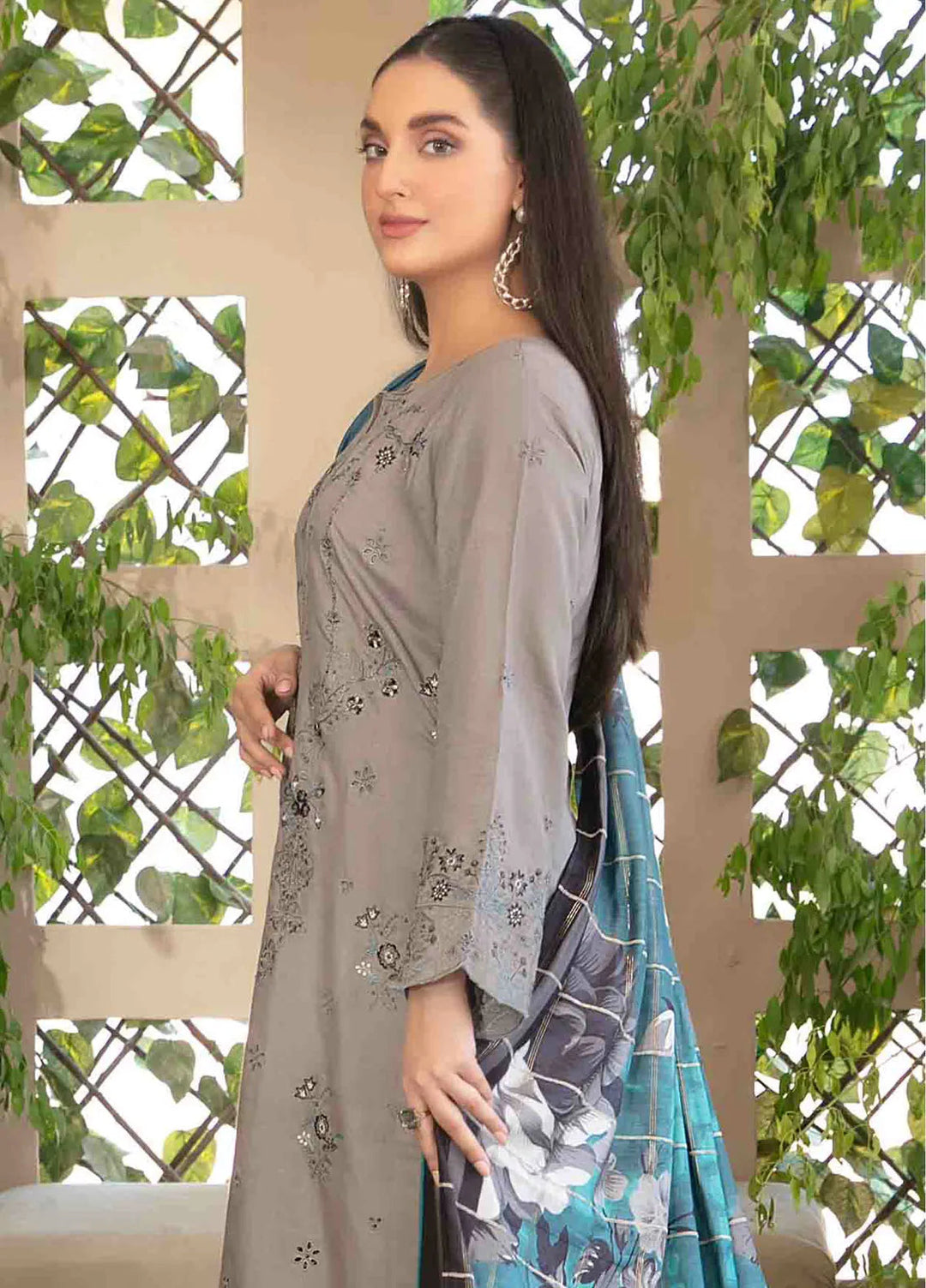 Dorsa by Tawakkal Fabrics Embroidered Slub Suit Unstitched 3 Piece TWF24D D-3720 - Winter Collection