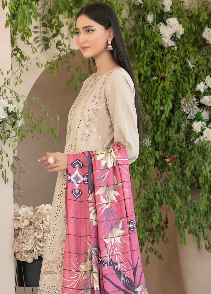Dorsa by Tawakkal Fabrics Embroidered Slub Suit Unstitched 3 Piece TWF24D D-3722 - Winter Collection