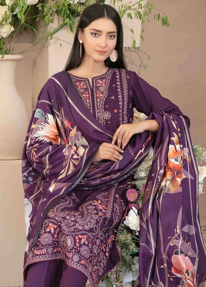 Dorsa by Tawakkal Fabrics Embroidered Slub Suit Unstitched 3 Piece TWF24D D-3723 - Winter Collection