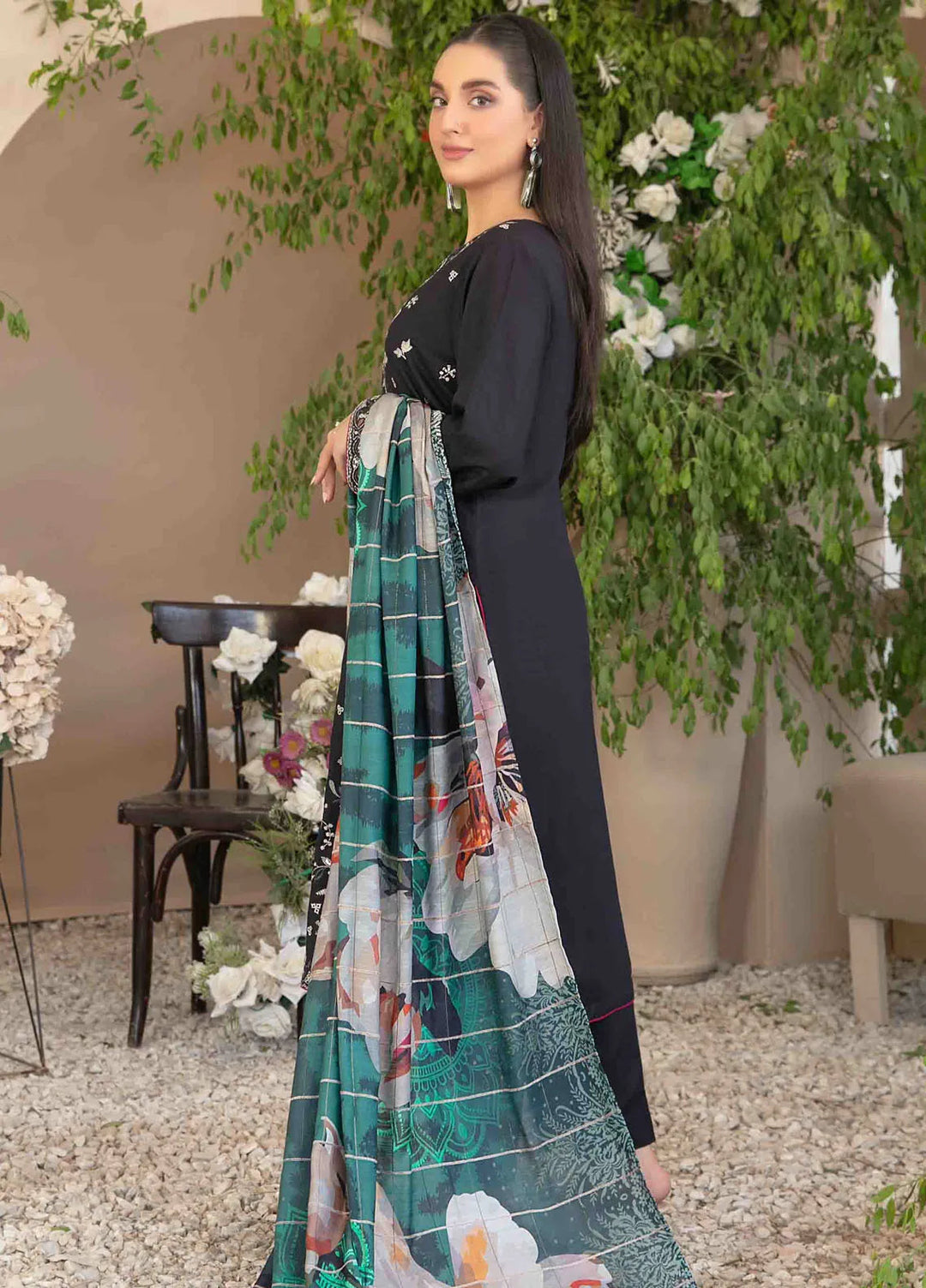 Dorsa by Tawakkal Fabrics Embroidered Slub Suit Unstitched 3 Piece TWF24D D-3724 - Winter Collection