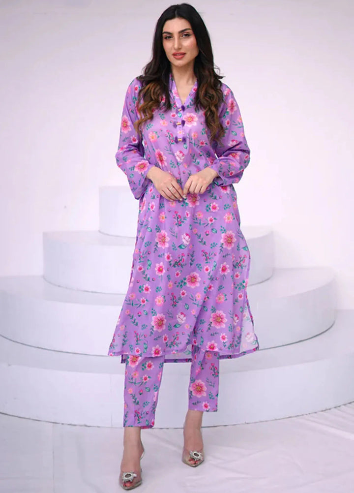 Dreamy Garden By Dhaga Pret Printed Dhaga 2 Piece Suit Cosmos