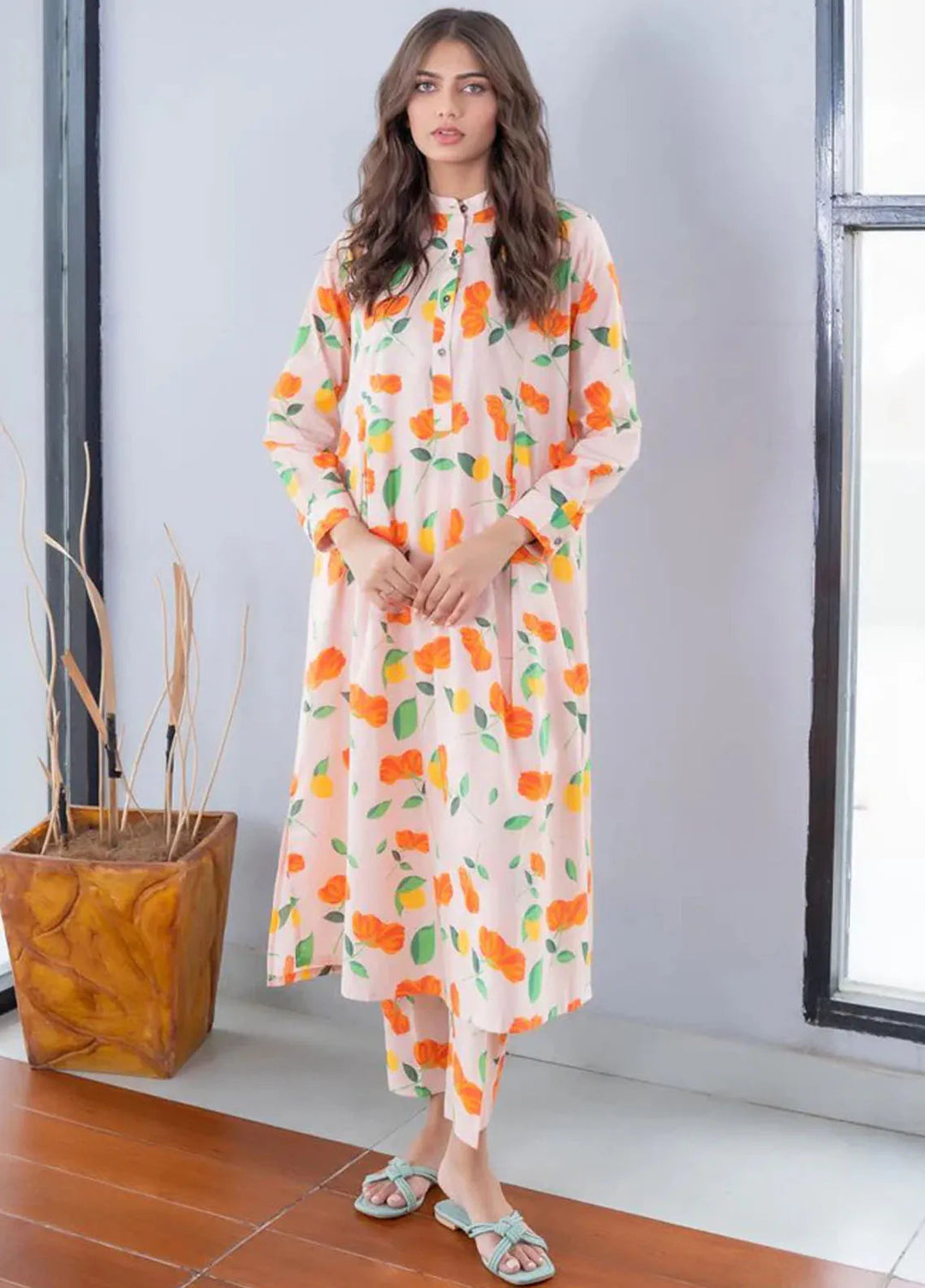 Dreamy Garden By Dhaga Pret Printed Dhaga 2 Piece Suit Peachylicious