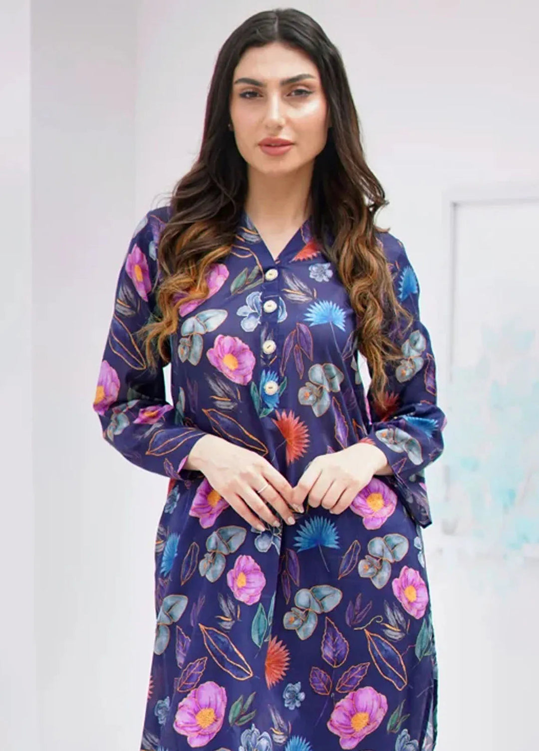Dreamy Garden By Dhaga Pret Printed Dhaga 2 Piece Suit Peony