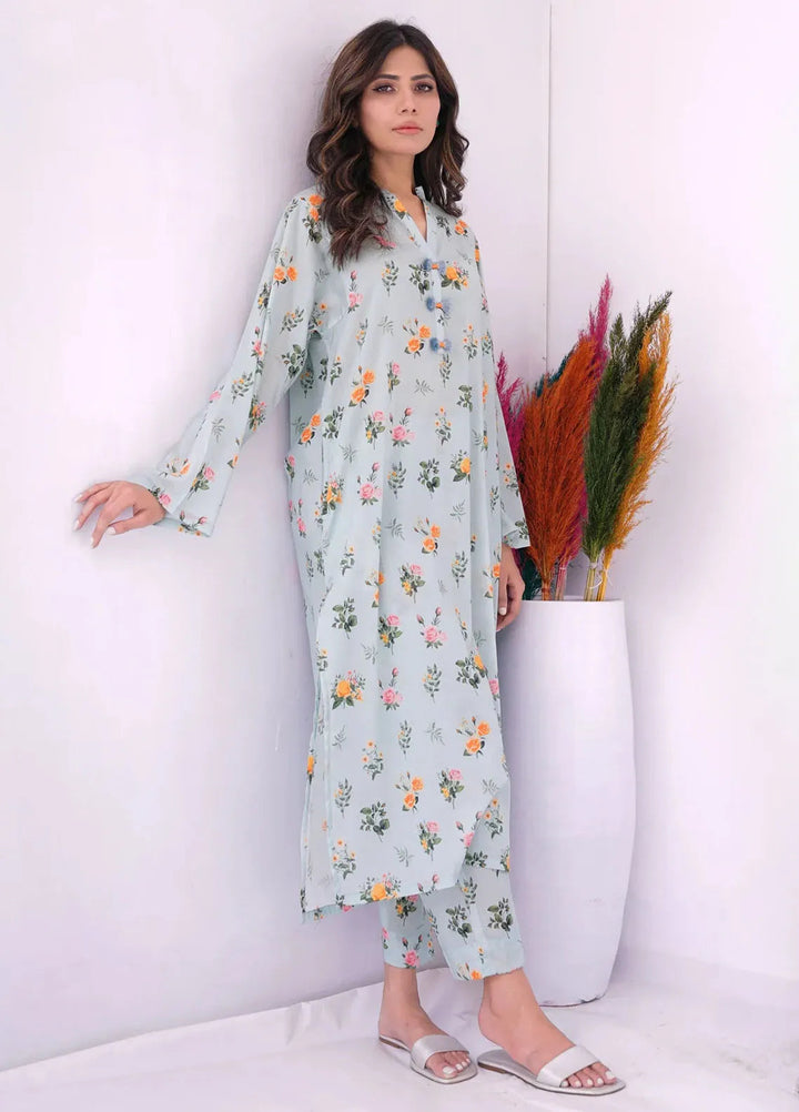 Dreamy Garden By Dhaga Pret Printed Dhaga 2 Piece Suit Rose
