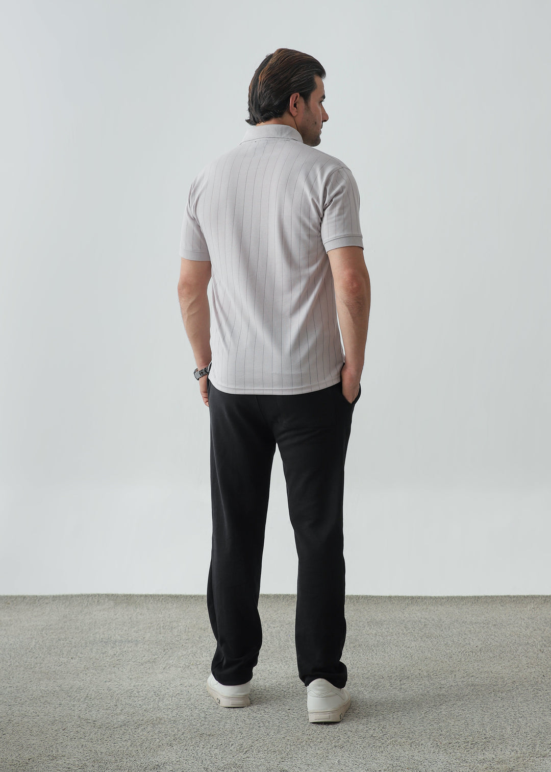 Zenetti Mens RTW Solids Drop Needle Polo Suit Drop Needle Casual Collection