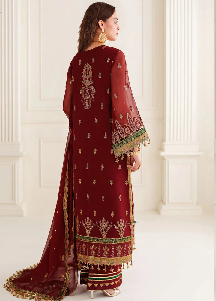 Dua By Alizeh Embroidered Chiffon Suit Unstitched 3 Piece AFB24D D-01 Roop - Formal Collection