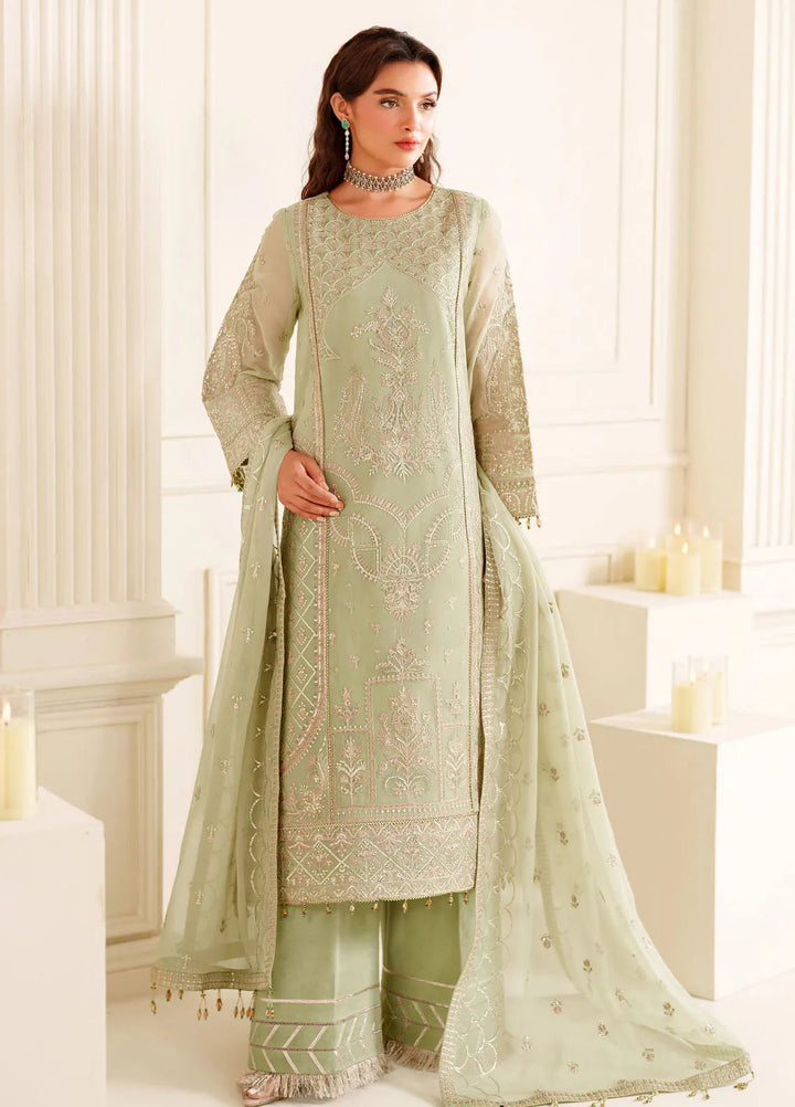 Dua By Alizeh Embroidered Chiffon Suit Unstitched 3 Piece AFB24D D-02 Reet - Formal Collection