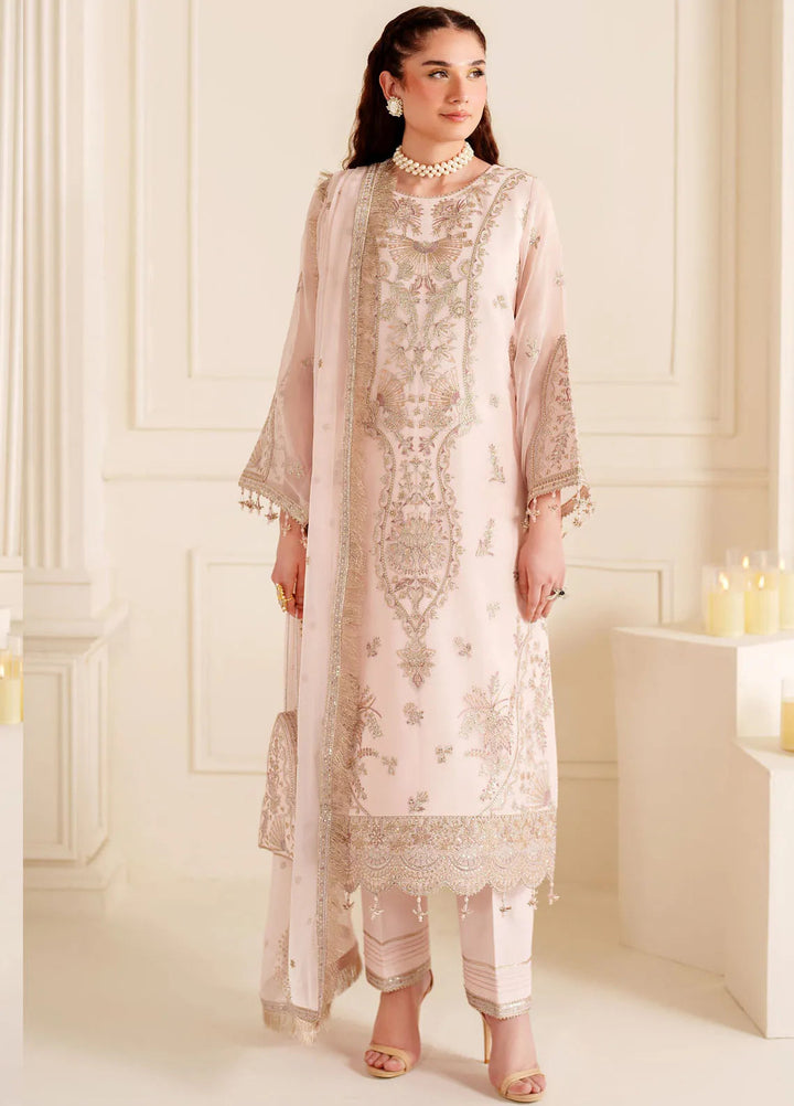 Dua By Alizeh Embroidered Chiffon Suit Unstitched 3 Piece AFB24D D-04 Diya - Formal Collection