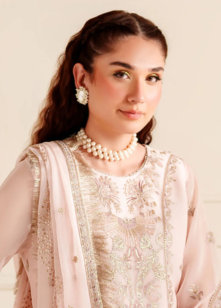 Dua By Alizeh Embroidered Chiffon Suit Unstitched 3 Piece AFB24D D-04 Diya - Formal Collection