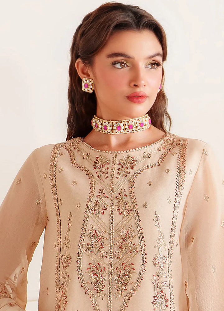 Dua By Alizeh Embroidered Chiffon Suit Unstitched 3 Piece AFB24D D-06 Emel - Formal Collection