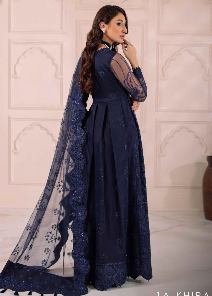 Dua By Alizeh Fashion Embroidered Net Suits Unstitched 3 Piece AFB23DU D-1A Khirad - Festive Collection