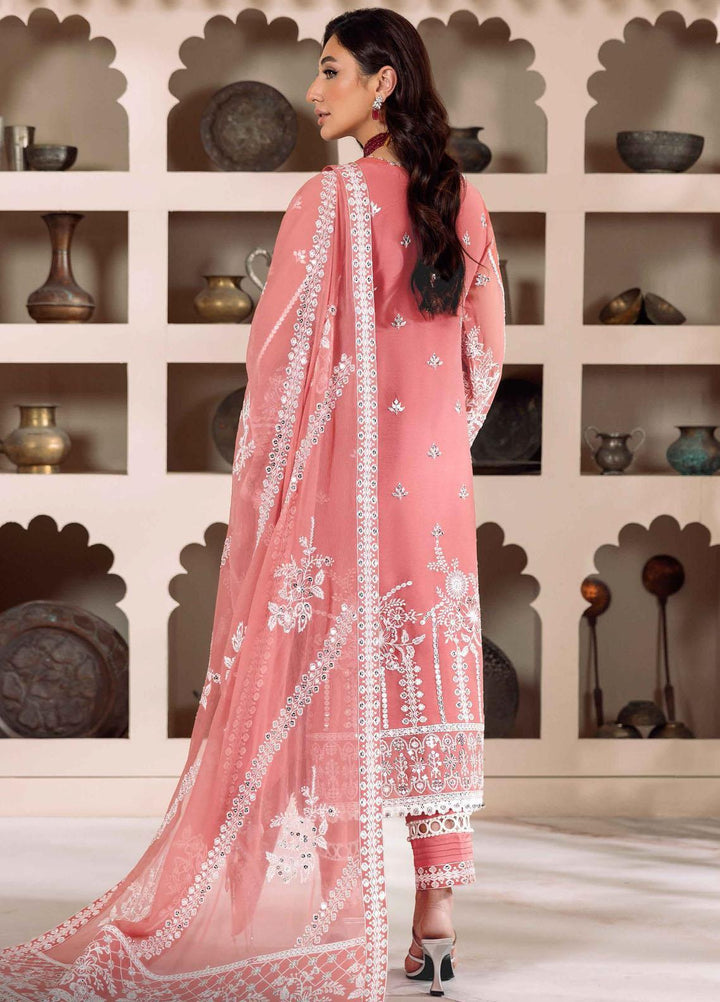 Dua By Alizeh Fashion Embroidered Chiffon Suits Unstitched 3 Piece AFB23DU D-4B Mehrunisa - Festive Collection