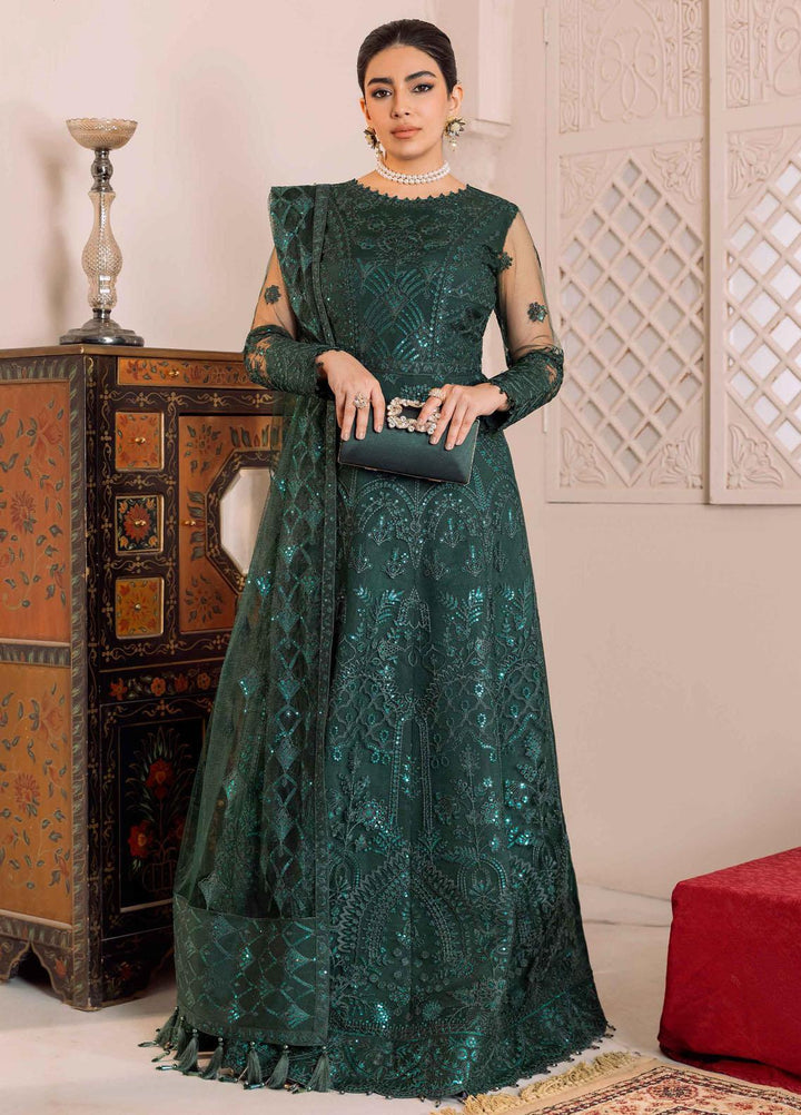 Dua By Alizeh Fashion Embroidered Net Suits Unstitched 3 Piece AFB23DU D-5A Ryan - Festive Collection