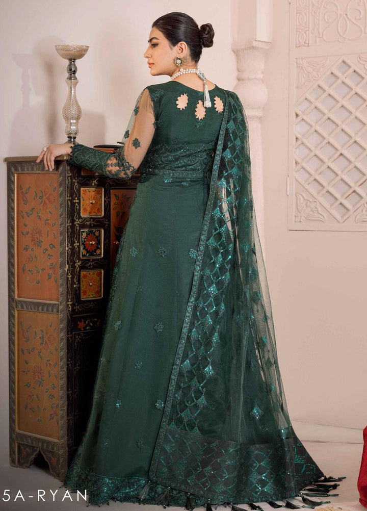 Dua By Alizeh Fashion Embroidered Net Suits Unstitched 3 Piece AFB23DU D-5A Ryan - Festive Collection