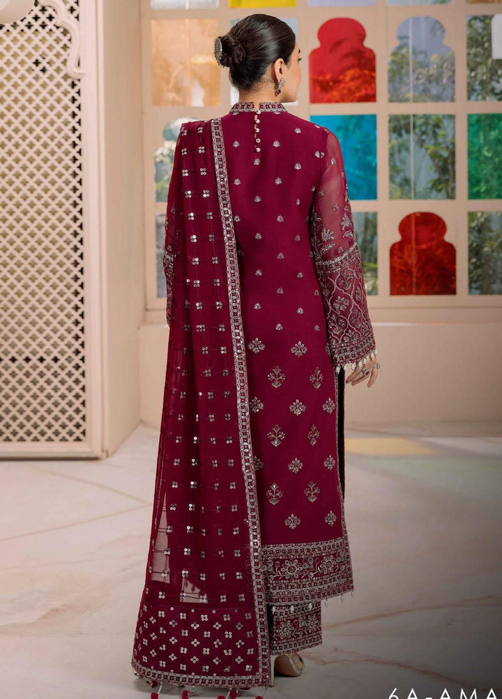 Dua By Alizeh Fashion Embroidered Chiffon Suits Unstitched 3 Piece AFB23DU D-6A Amaya - Festive Collection