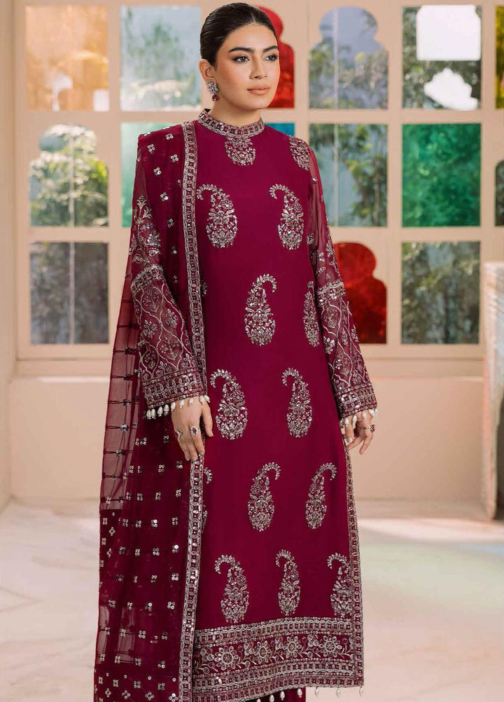 Dua By Alizeh Fashion Embroidered Chiffon Suits Unstitched 3 Piece AFB23DU D-6A Amaya - Festive Collection