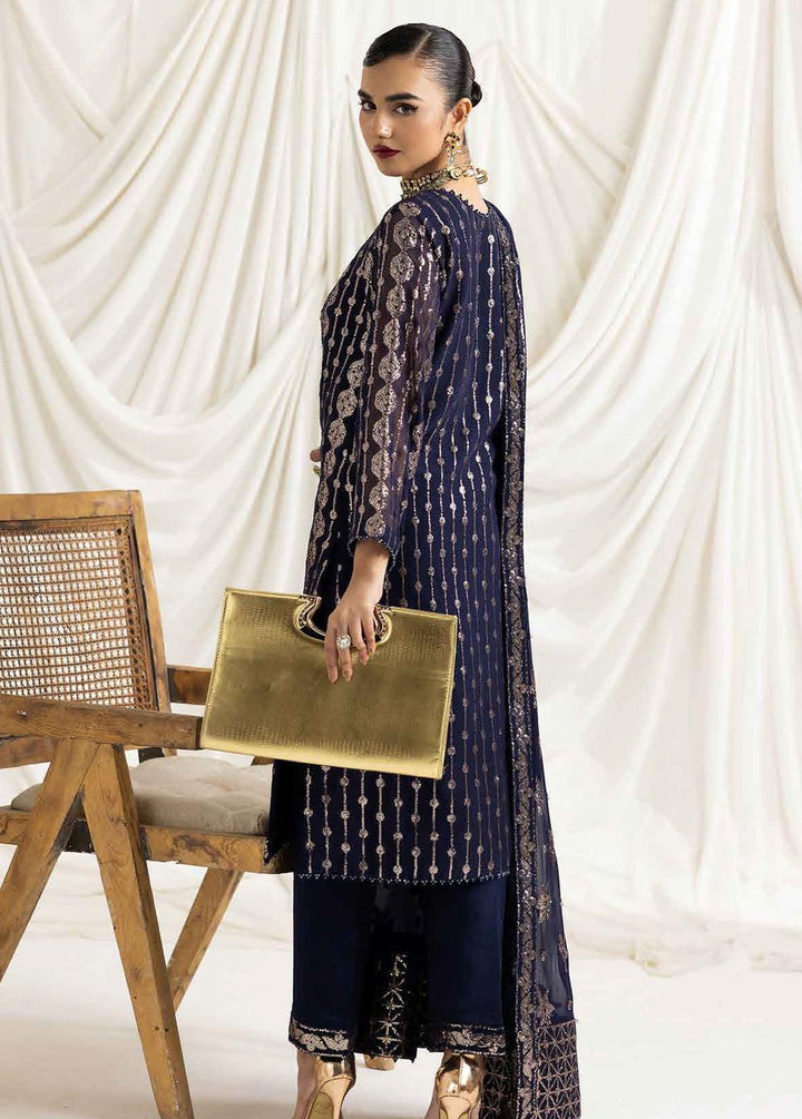 Dua By Alizeh Fashion Embroidered Chiffon Suits Unstitched 3 Piece AFB23-DU2 D-01A Aireen - Festive Collection