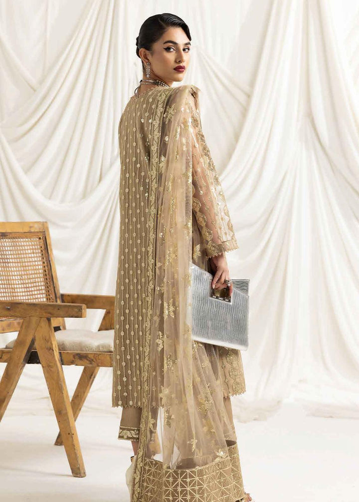 Dua By Alizeh Fashion Embroidered Chiffon Suits Unstitched 3 Piece AFB23-DU2 D-01B Aireen - Festive Collection