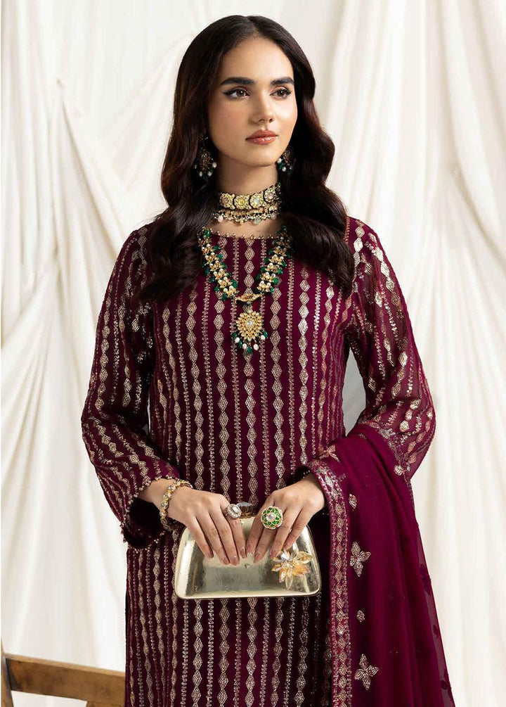Dua By Alizeh Fashion Embroidered Chiffon Suits Unstitched 3 Piece AFB23-DU2 D-03A Aysal - Festive Collection