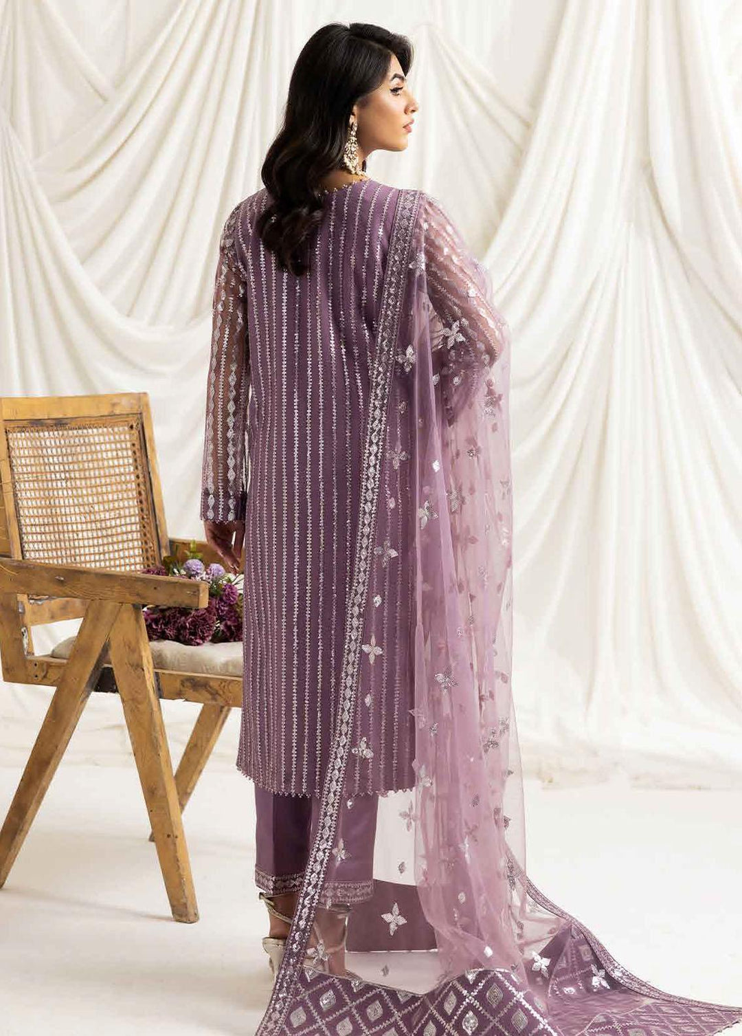 Dua By Alizeh Fashion Embroidered Net Suits Unstitched 3 Piece AFB23-DU2 D-03B Aysal - Festive Collection
