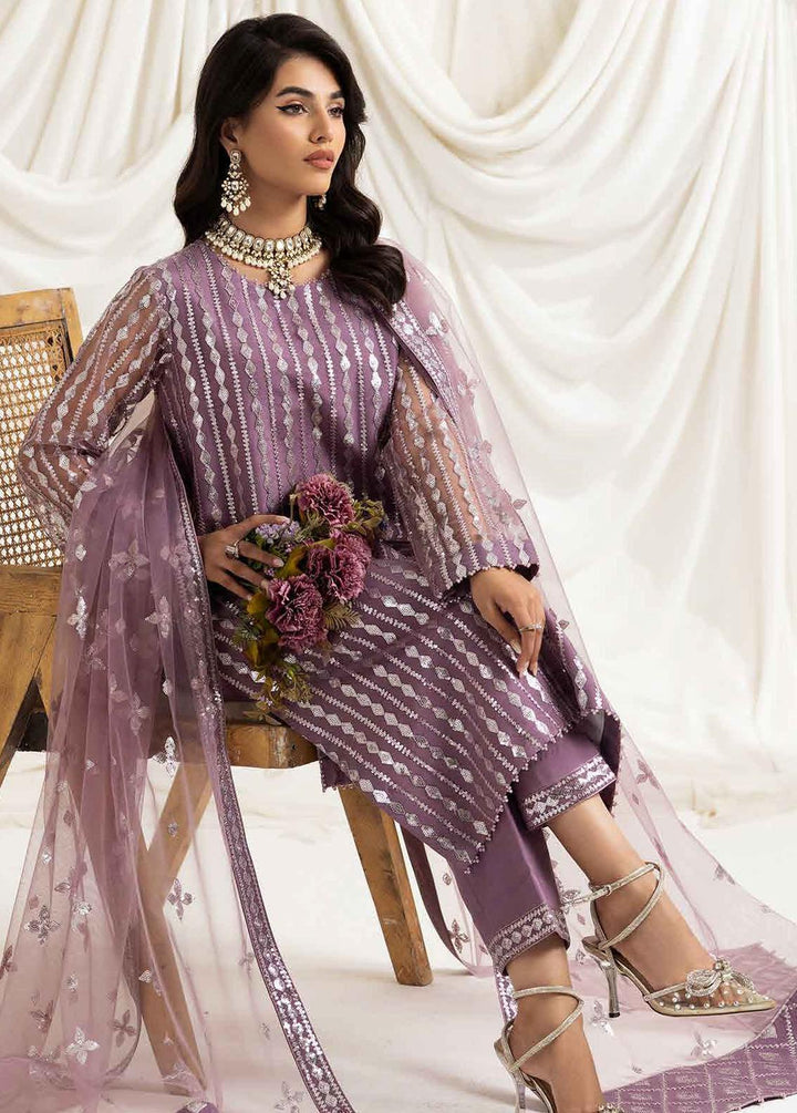 Dua By Alizeh Fashion Embroidered Net Suits Unstitched 3 Piece AFB23-DU2 D-03B Aysal - Festive Collection