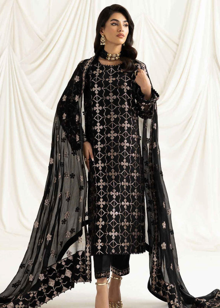 Dua By Alizeh Fashion Embroidered Chiffon Suits Unstitched 3 Piece AFB23-DU2 D-04A Nazik - Festive Collection