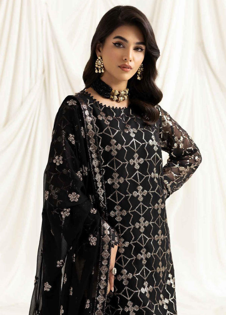 Dua By Alizeh Fashion Embroidered Chiffon Suits Unstitched 3 Piece AFB23-DU2 D-04A Nazik - Festive Collection