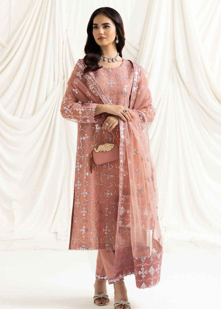 Dua By Alizeh Fashion Embroidered Net Suits Unstitched 3 Piece AFB23-DU2 D-04B Nazik - Festive Collection