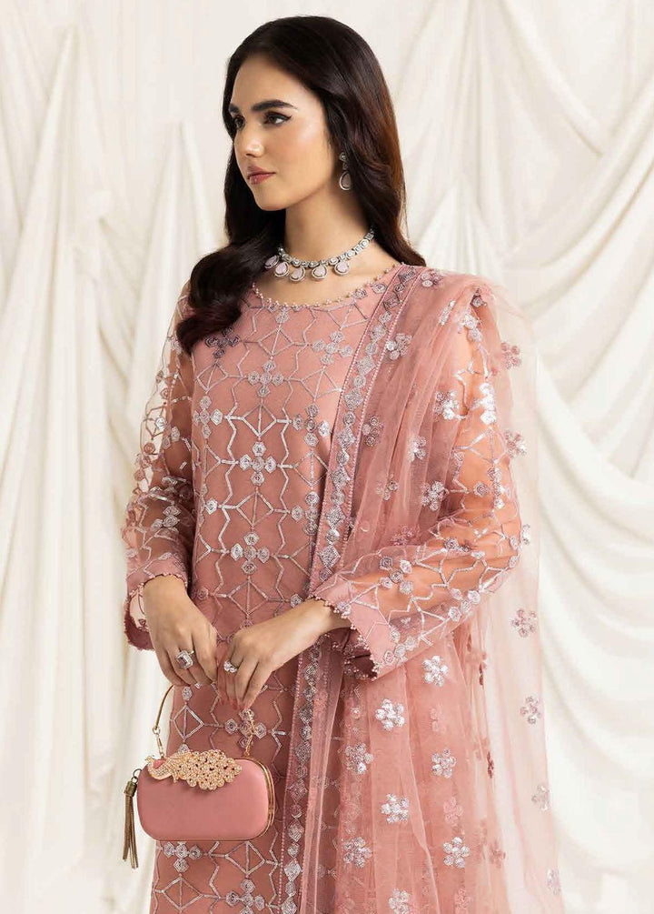 Dua By Alizeh Fashion Embroidered Net Suits Unstitched 3 Piece AFB23-DU2 D-04B Nazik - Festive Collection