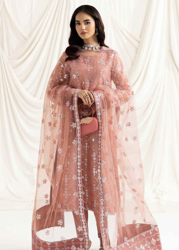 Dua By Alizeh Fashion Embroidered Net Suits Unstitched 3 Piece AFB23-DU2 D-04B Nazik - Festive Collection