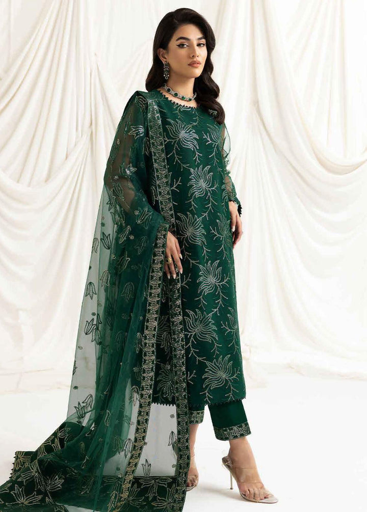 Dua By Alizeh Fashion Embroidered Net Suits Unstitched 3 Piece AFB23-DU2 D-05A Elnaz - Festive Collection