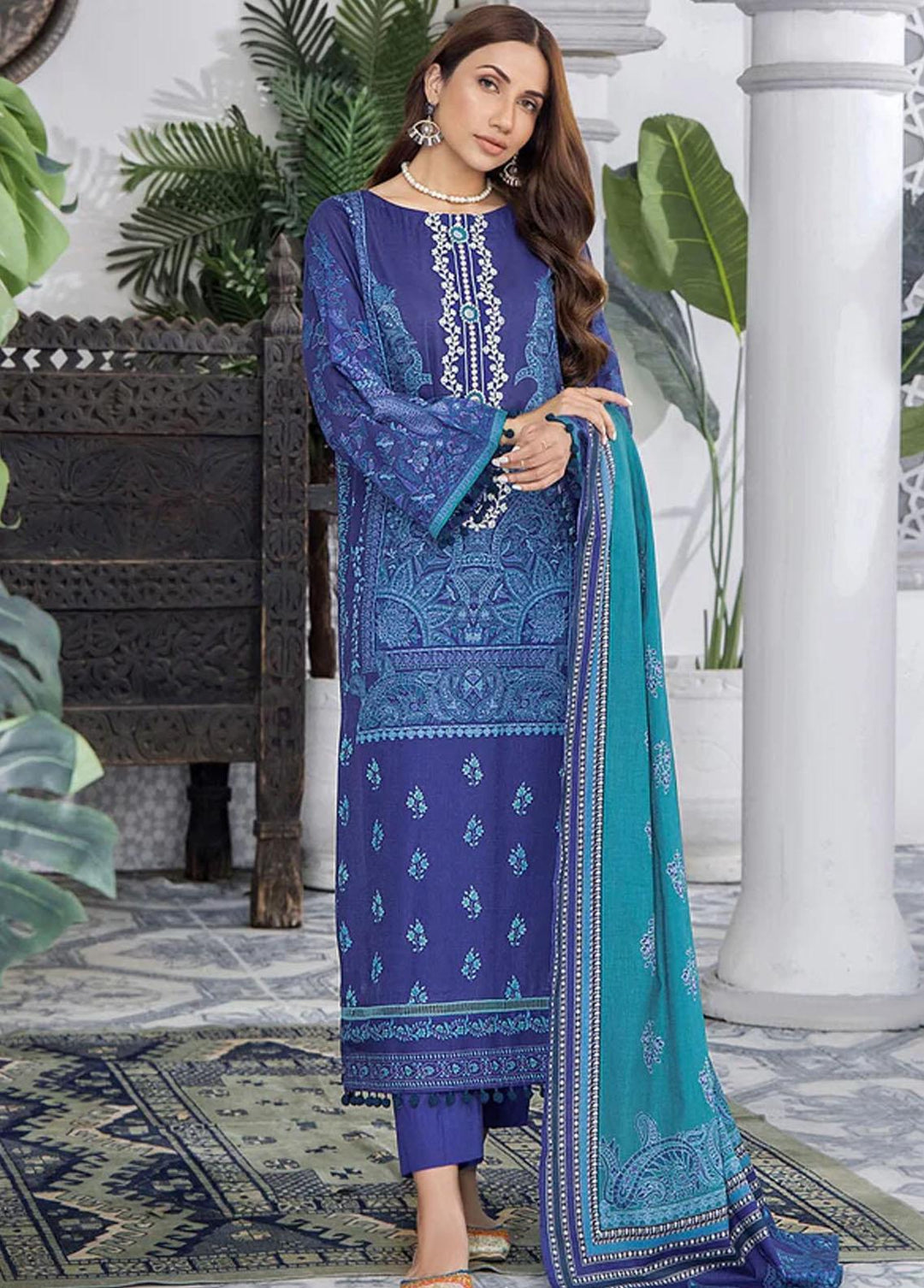 Dur-e-Adan By Khas Embroidered Lawn Suits Unstitched 3 Piece KHS23DA KL-1700 NASEEM - Summer Collection