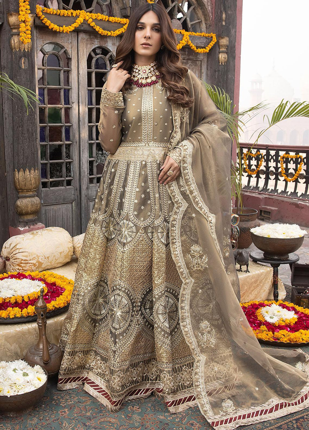 Durnaz By Sahane Embroidered Missouri Suits Unstitched 3 Piece SNE23DR BR-1207 Kehkashan - Formal Collection