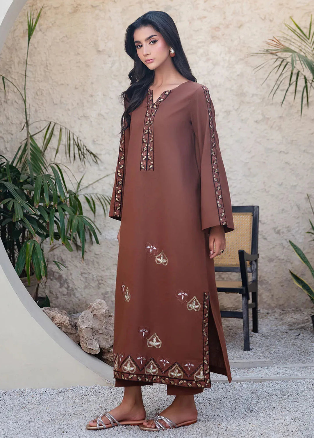 Dusk Glow by Aleen Pret Embroidered Cotton Lawn 2 Piece Suit Solea