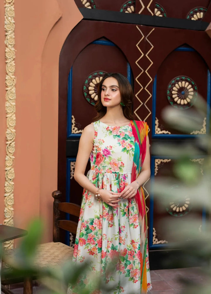 Dusky Delight by Feathers Pret Printed Lawn 3 Piece Suit Afiya