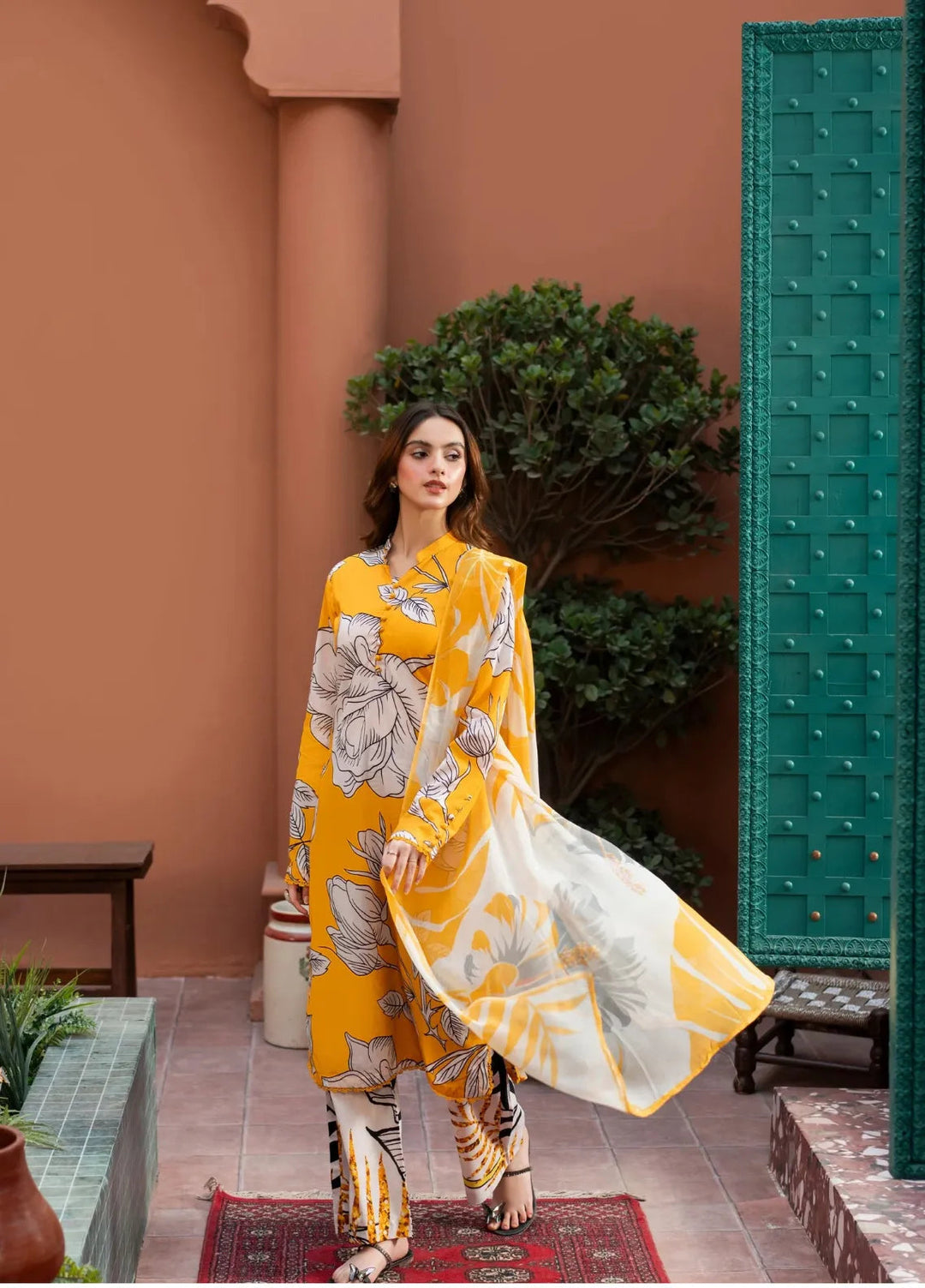 Dusky Delight by Feathers Pret Printed Lawn 3 Piece Suit Briselle