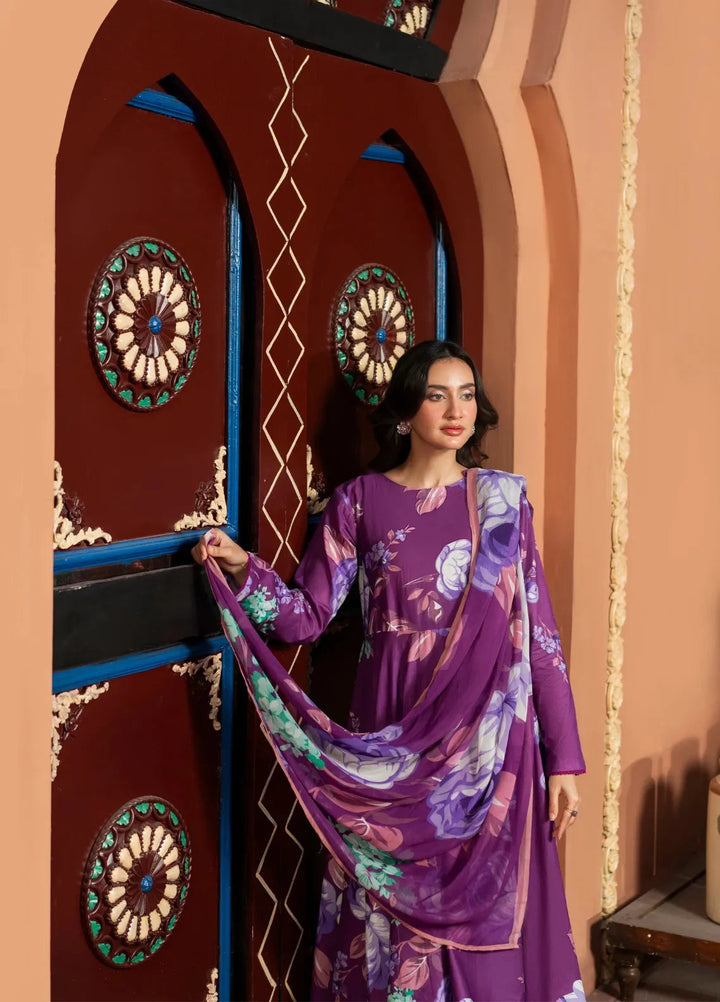 Dusky Delight by Feathers Pret Printed Lawn 3 Piece Suit Mehzal