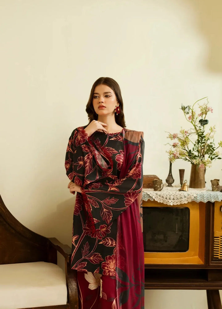 Dusky Delight by Feathers Pret Printed Lawn 3 Piece Suit Saphira