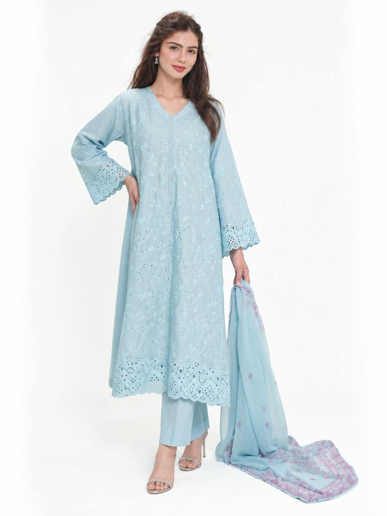 Zyna Unstitched Embroidered Lawn 3 Piece Suit ZY26ULS Lirra - Summer Collection