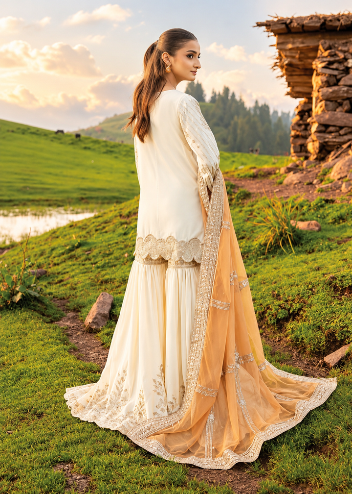 Dastaan by Zebtan Unstitched Embroidered Tassal Silk 3 Piece Suit ZB26UD DZ-03 - Festive Collection