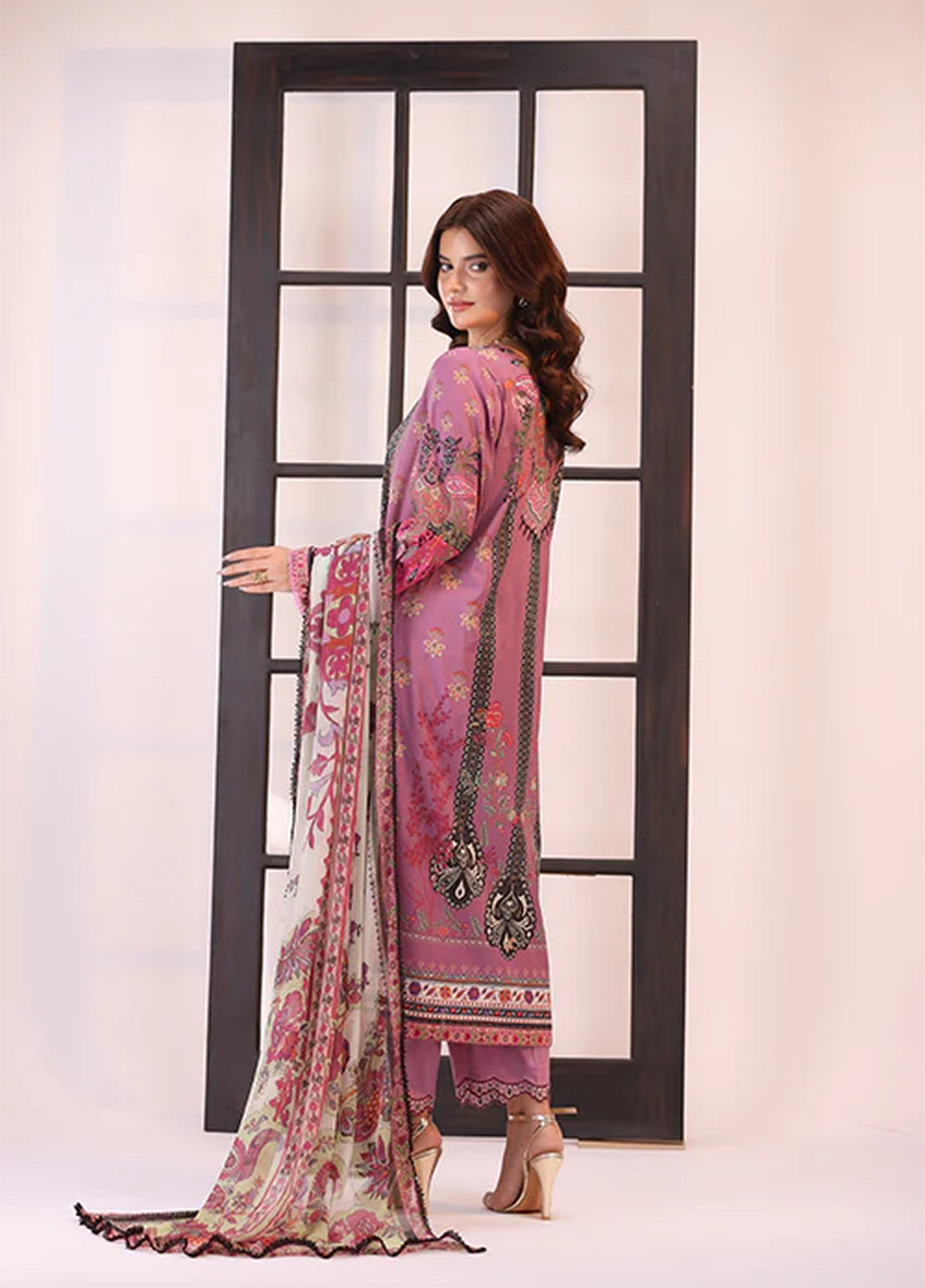 La Elise Women Unstitched Embroidered Lawn 3 Piece Suit 0001201 Cairo - Casual Collection