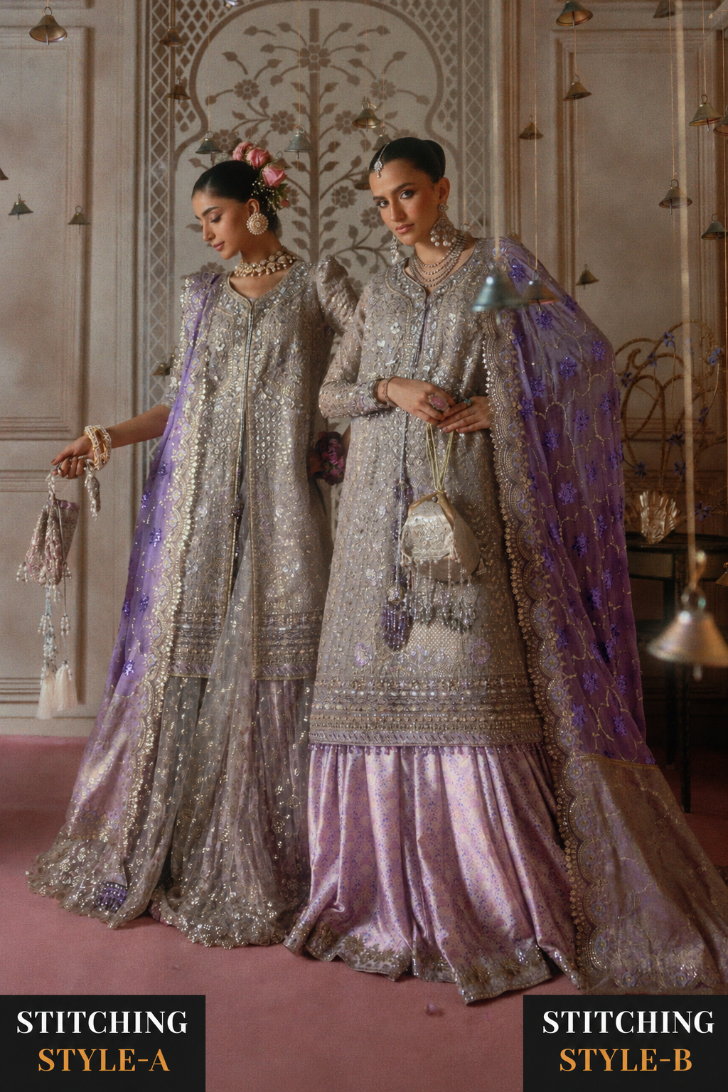 Aik Atelier Unstitched Embroidered Khaadi Net 3 Piece Suit AIK26UAAW B2609 - Wedding Collection