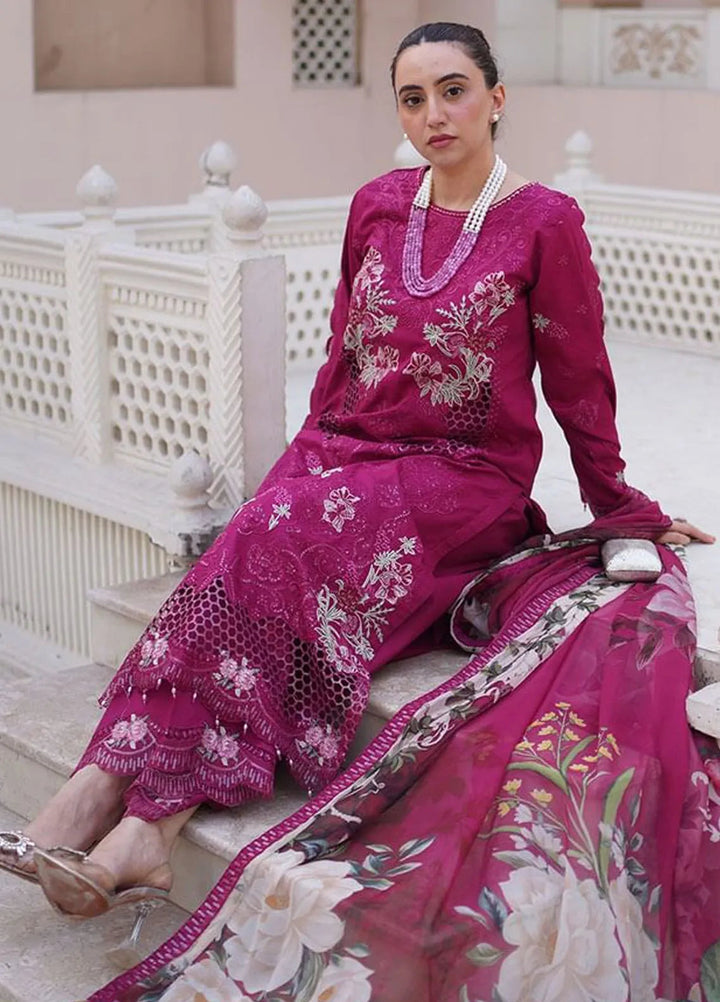 Ayra By Emaan Adeel Embroidered Lawn Suit Unstitched 3 Piece EA24AL AR-04 - Luxury Summer Collection