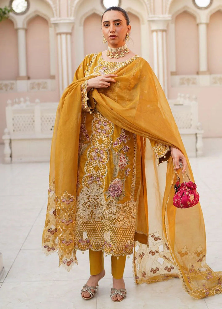 Ayra By Emaan Adeel Embroidered Lawn Suit Unstitched 3 Piece EA24AL AR-06 - Luxury Summer Collection